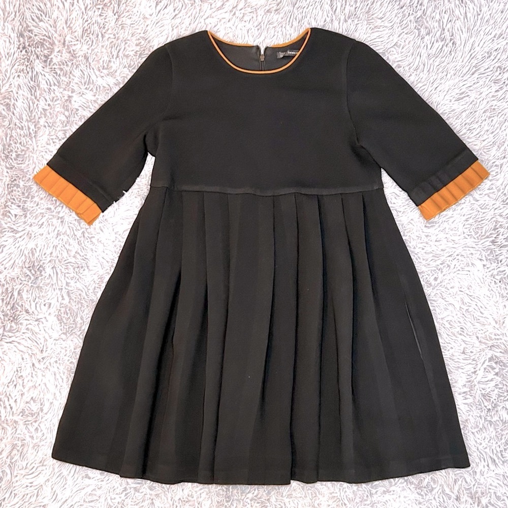 Zara Trafaluc Collection Pleated Dress Black Size Small